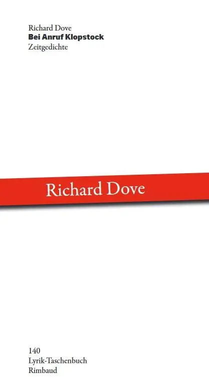 Cover: 9783890861401 | Bei Anruf Klopstock | Zeitgedichte | Richard Dove | Taschenbuch | 2024