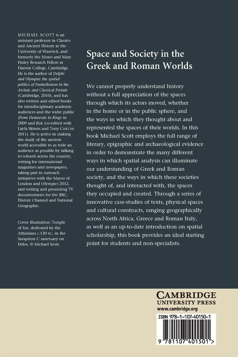 Rückseite: 9781107401501 | Space and Society in the Greek and Roman Worlds | Michael Scott | Buch