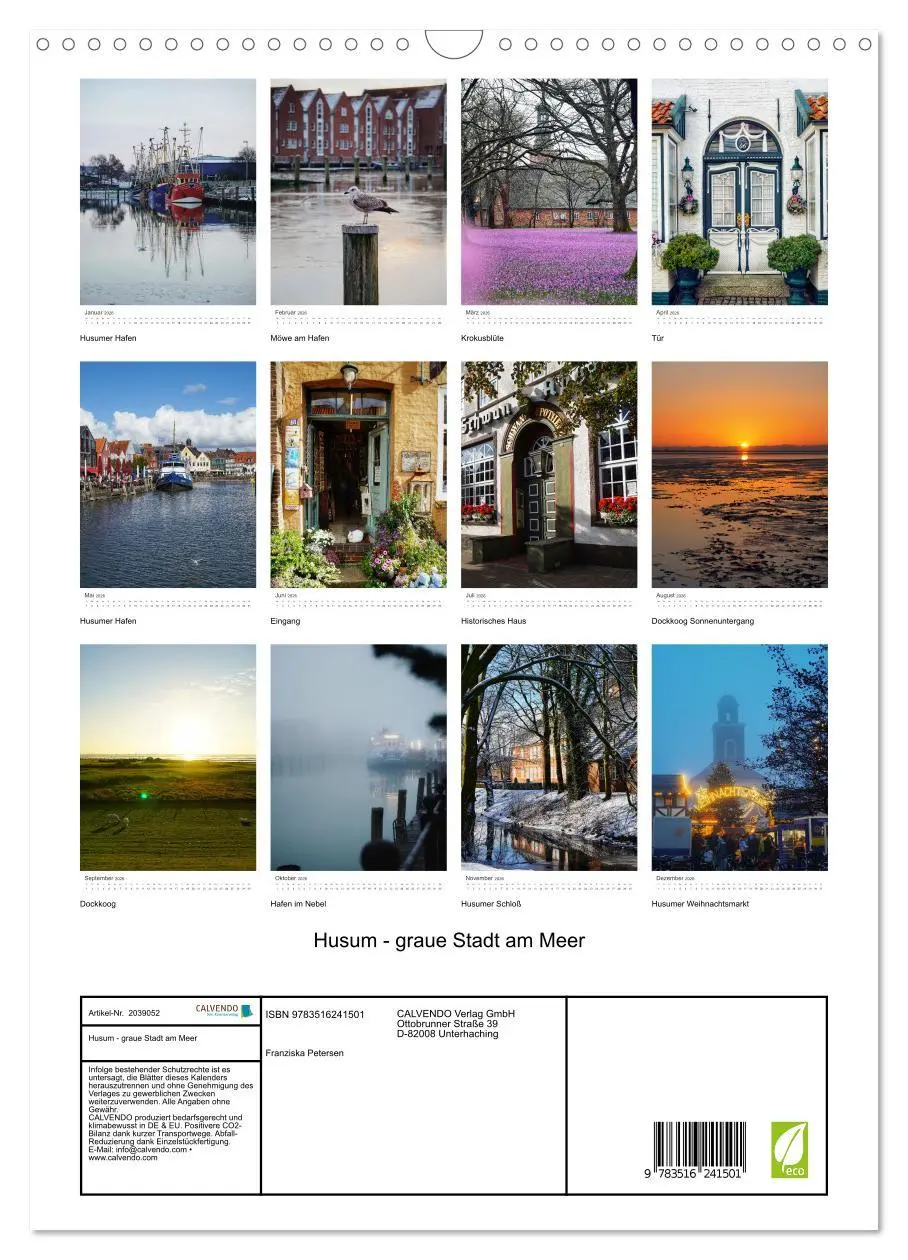 Bild: 9783516241501 | Husum - graue Stadt am Meer (Wandkalender 2026 DIN A3 hoch),...