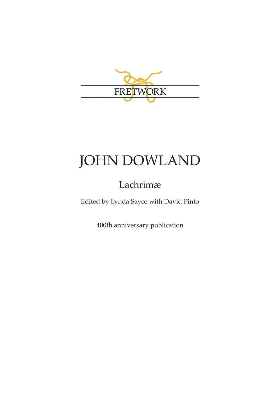 Cover: 9781898131601 | John Dowland | Lachrimæ | Lynda Sayce (u. a.) | Taschenbuch | Englisch