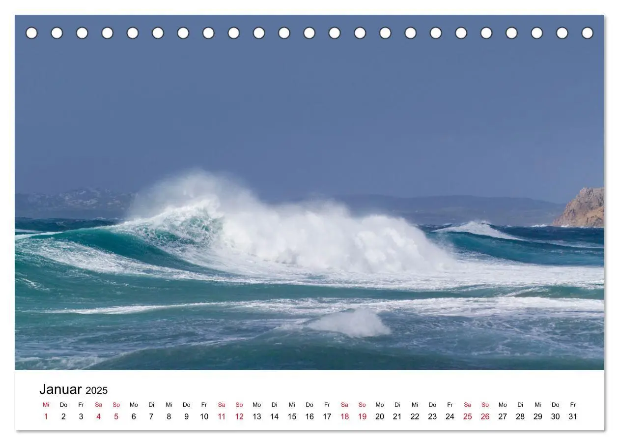 Bild: 9783457071601 | Naturschauspiel Wellen (Tischkalender 2025 DIN A5 quer), CALVENDO...