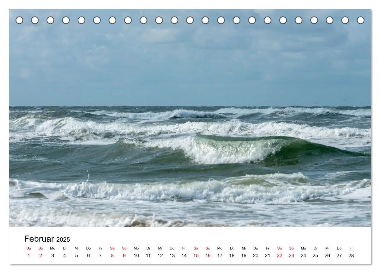 Bild: 9783457071601 | Naturschauspiel Wellen (Tischkalender 2025 DIN A5 quer), CALVENDO...