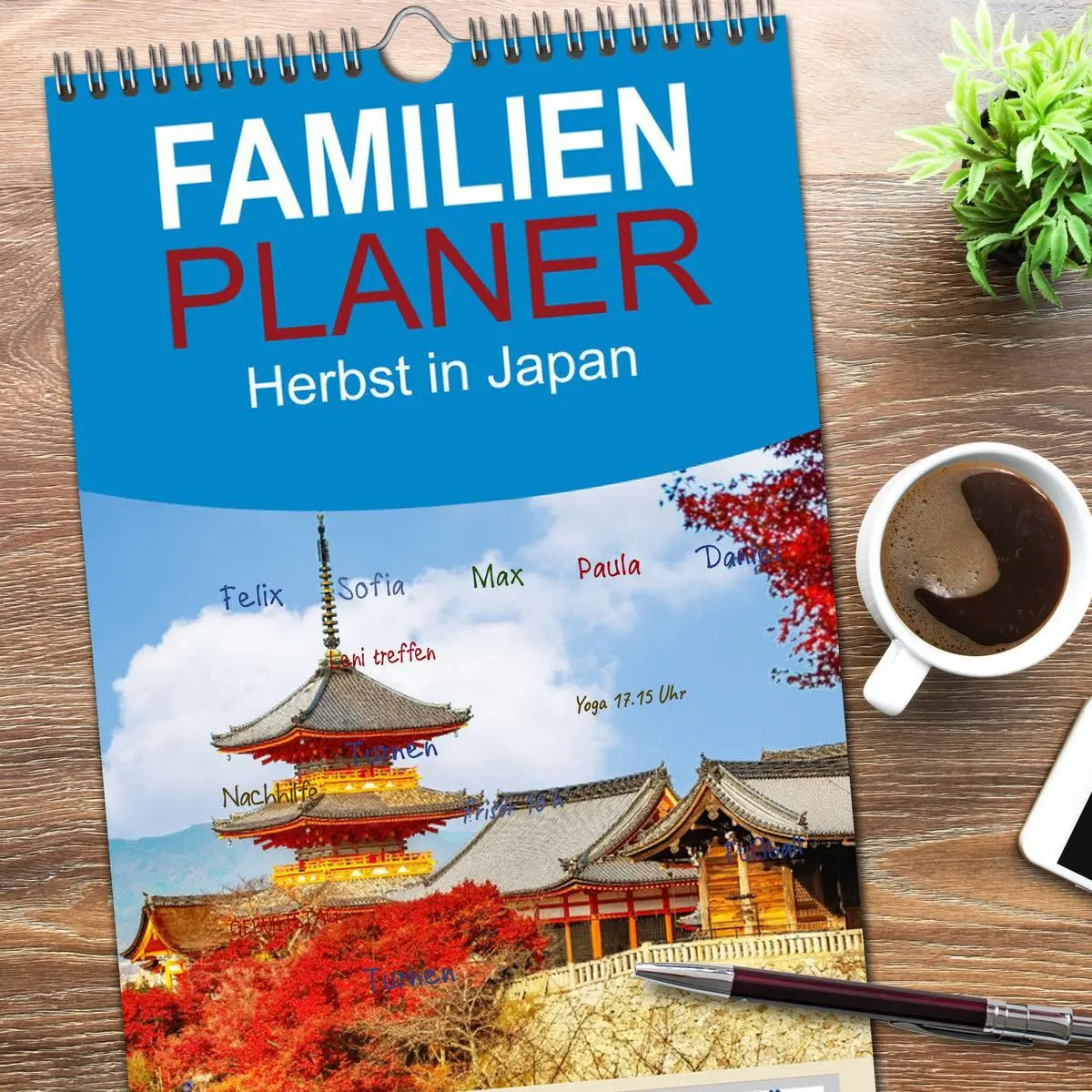 Bild: 9783516611601 | Familienplaner 2026 - Herbst in Japan mit 5 Spalten (Wandkalender,...