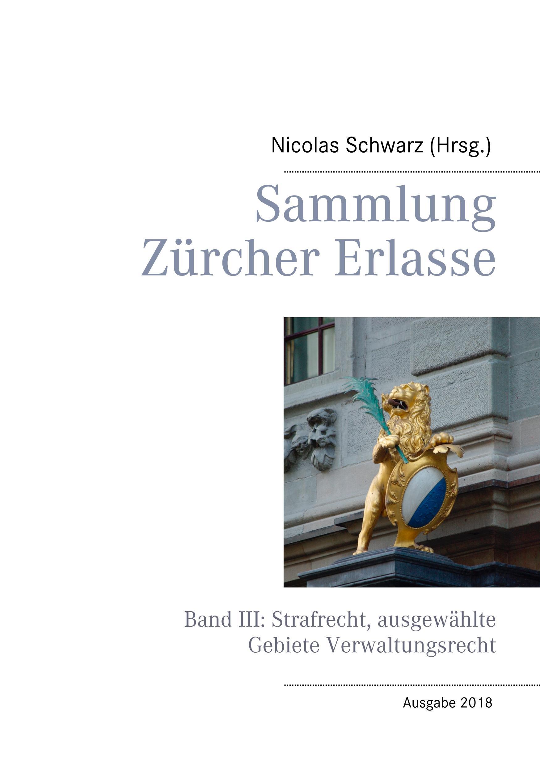 Cover: 9783746081601 | Sammlung Zürcher Erlasse | Nicolas Schwarz | Taschenbuch | Paperback
