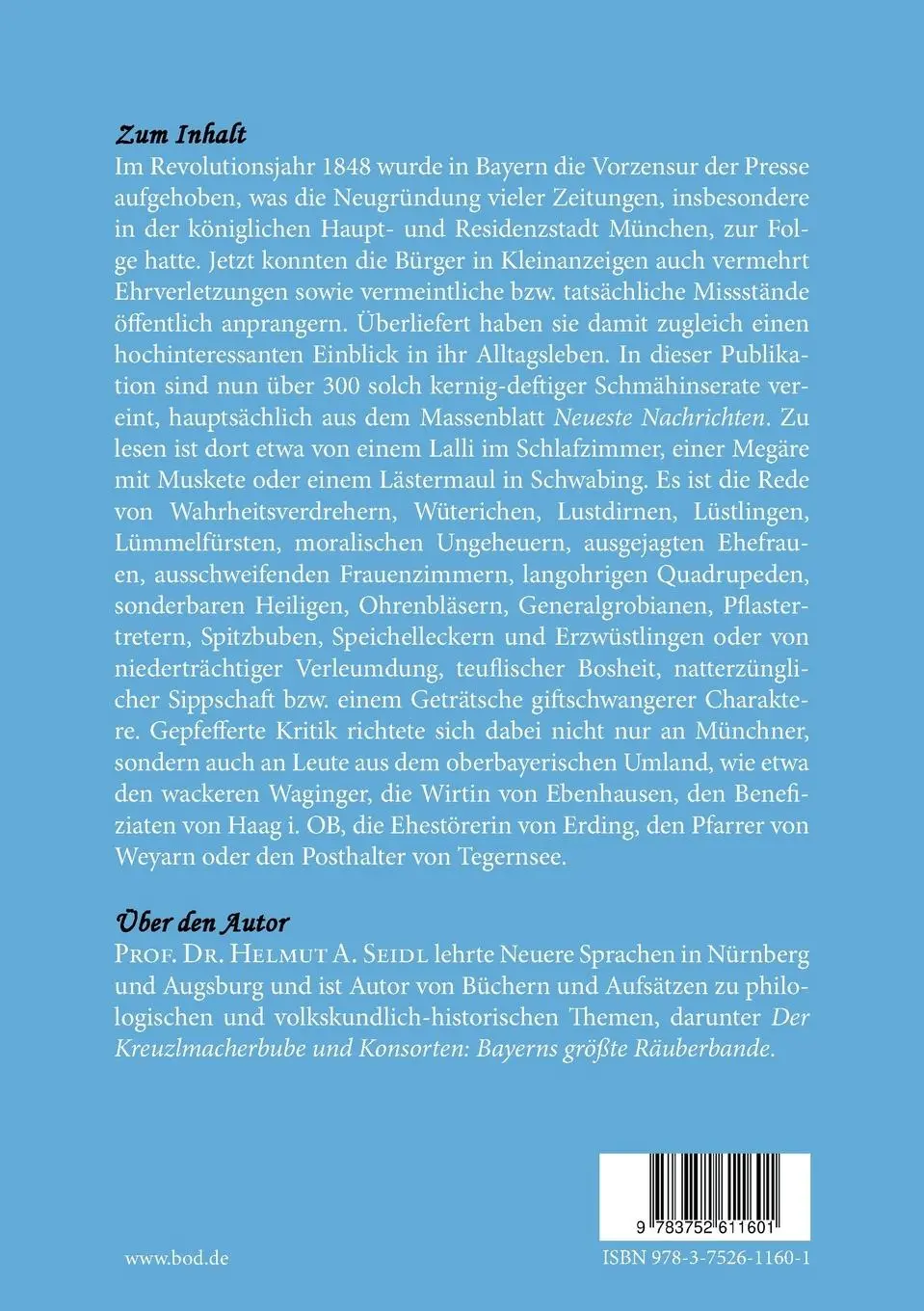 Rückseite: 9783752611601 | Schwindelköpfe, Schwätzer und Schmarotzer | Helmut A. Seidl | Buch