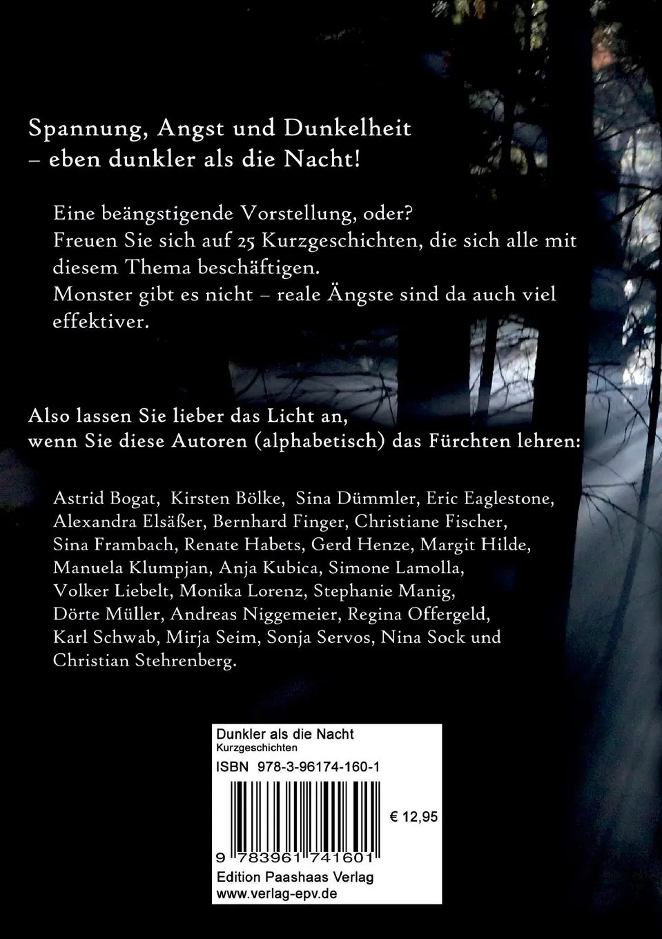 Rückseite: 9783961741601 | Dunkler als die Nacht | Kurzgeschichten | Manuela Klumpjan | Buch