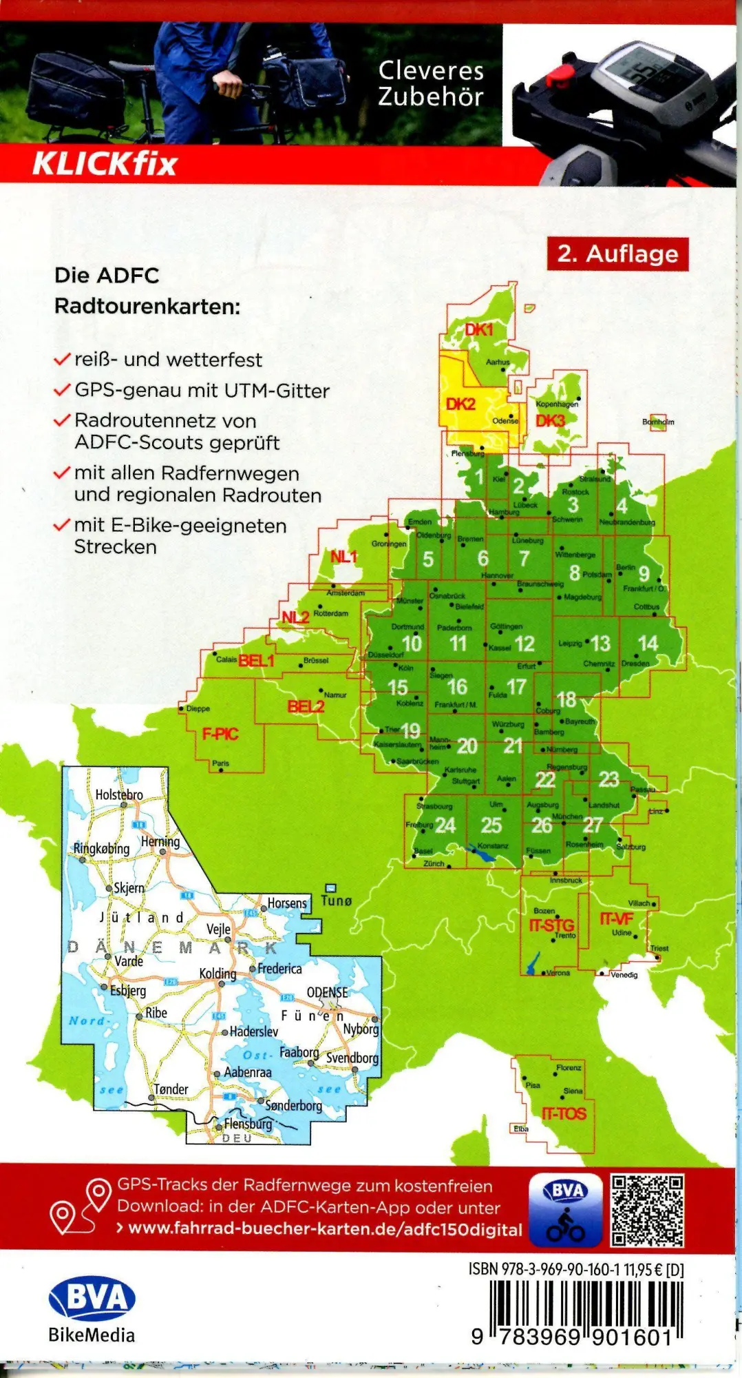 Bild: 9783969901601 | ADFC-Radtourenkarte DK2 Dänemark/Jütland Süd/ Fünen 1:150.000,...