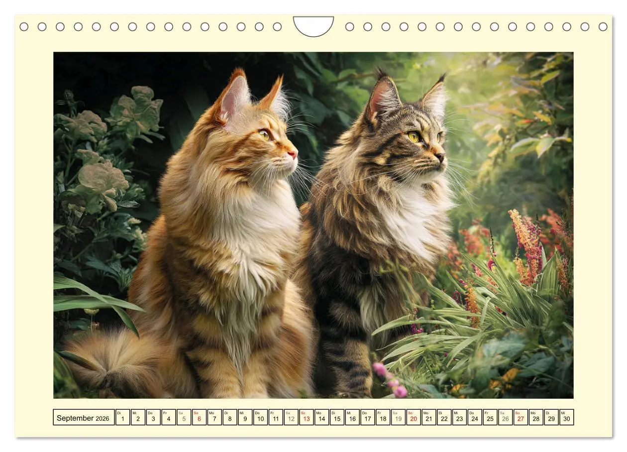 Bild: 9783457991701 | Main-Coon-Katzen. Die imposanten Waldkatzen im Garten (Wandkalender...