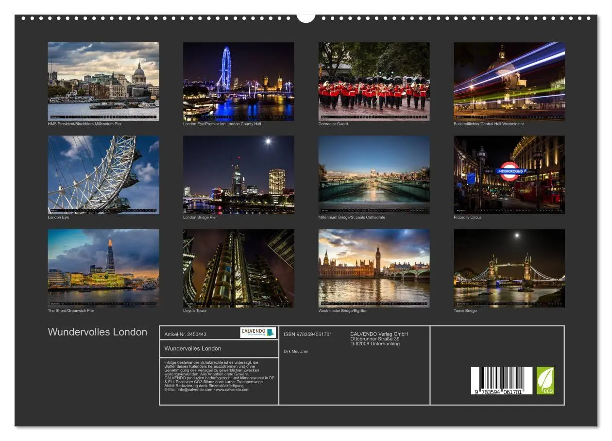 Bild: 9783594061701 | Wundervolles London (hochwertiger Premium Wandkalender 2027 DIN A2...