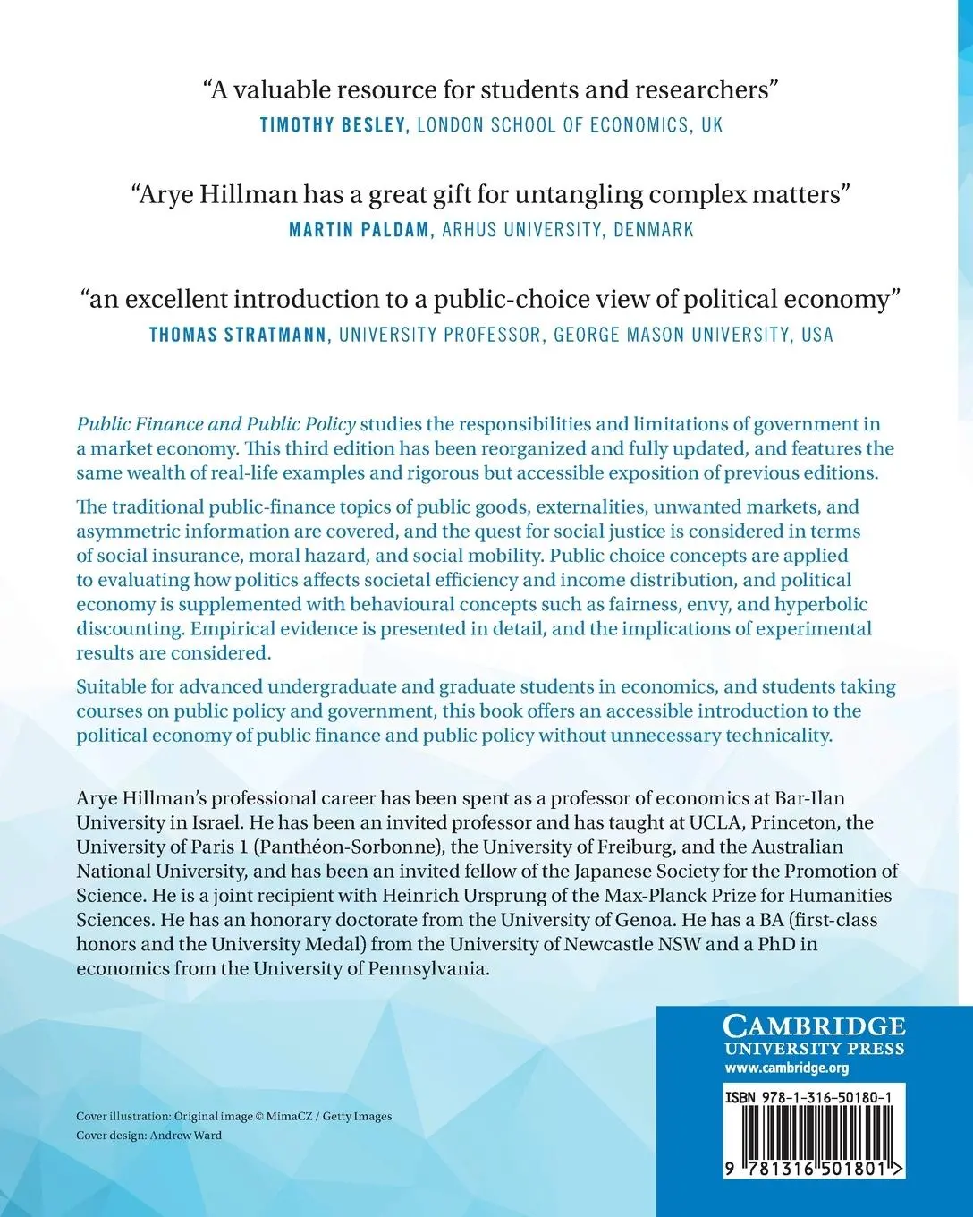 Rückseite: 9781316501801 | Public Finance and Public Policy | Arye L. Hillman | Taschenbuch