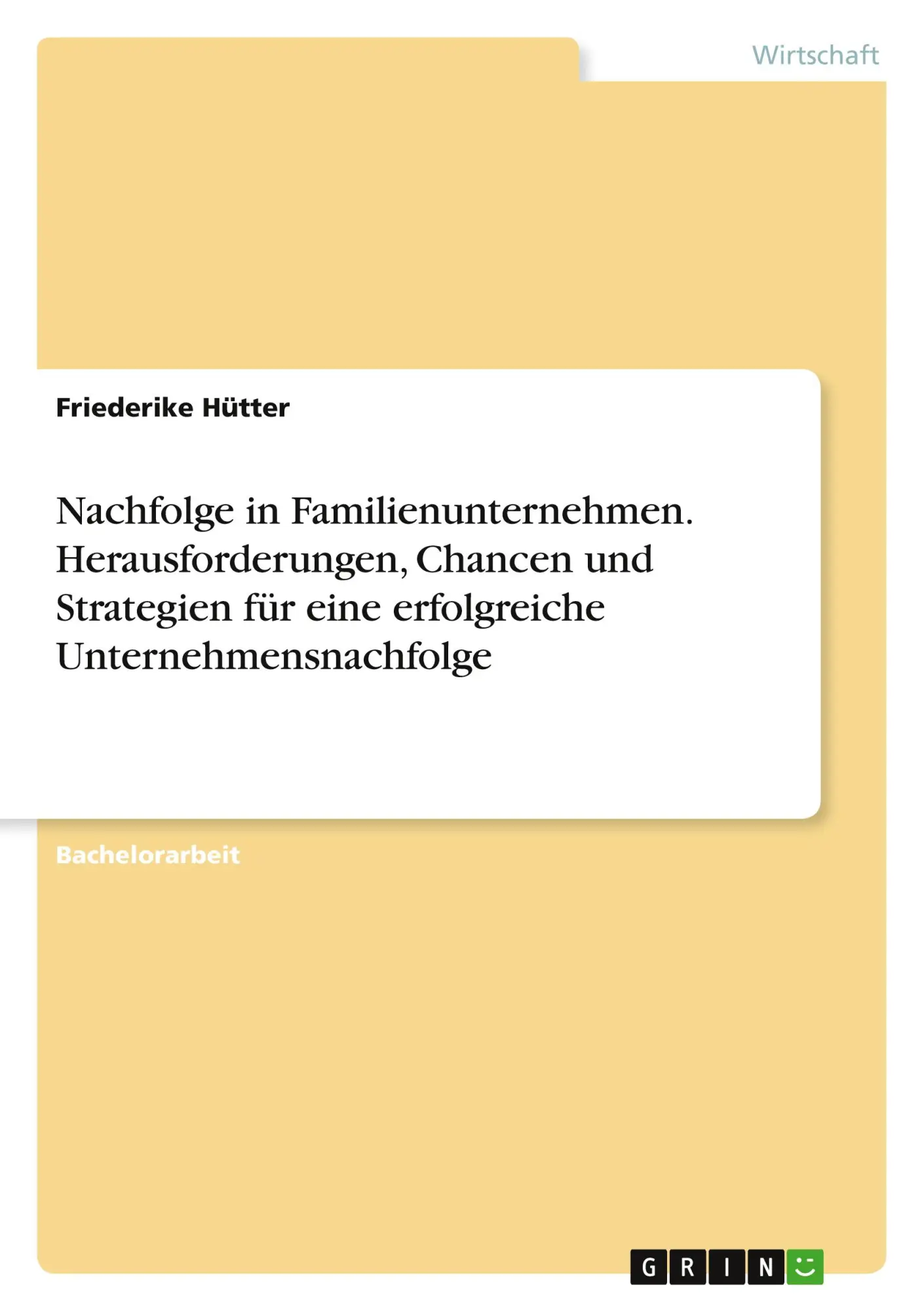 Cover: 9783389121801 | Nachfolge in Familienunternehmen. Herausforderungen, Chancen und...