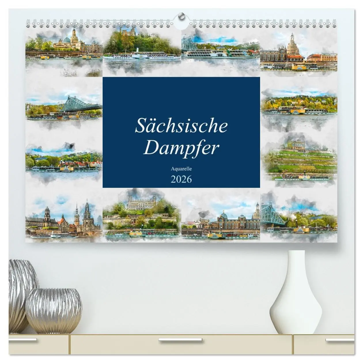 Cover: 9783457741801 | Sächsische Dampfer Aquarelle (hochwertiger Premium Wandkalender...