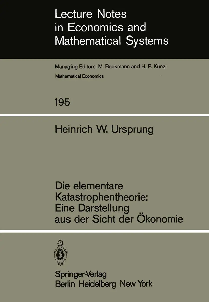 Cover: 9783540111801 | Die elementare Katastrophentheorie: Eine Darstellung aus der Sicht...