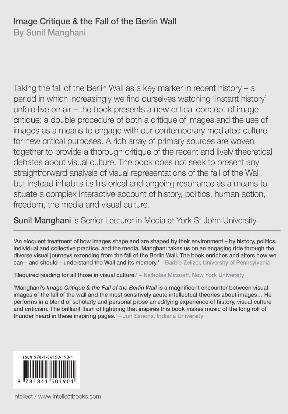 Rückseite: 9781841501901 | Image Critique and the Fall of the Berlin Wall | Sunil Manghani | Buch