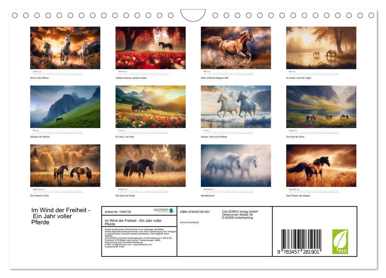 Bild: 9783457281901 | Im Wind der Freiheit - Ein Jahr voller Pferde (Wandkalender 2026...