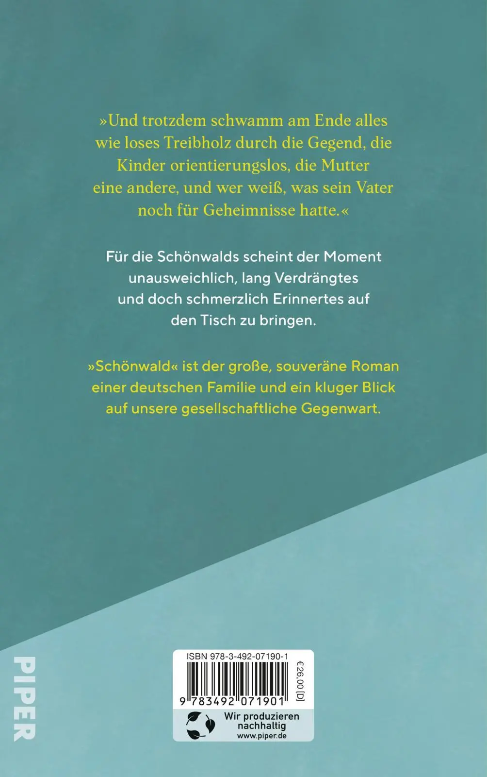 Rückseite: 9783492071901 | Schönwald | Philipp Oehmke | Buch | 544 S. | Deutsch | 2023