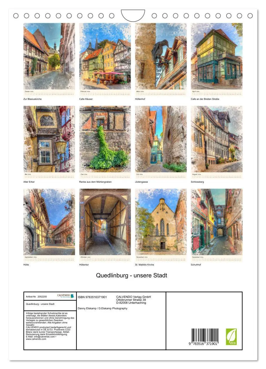 Bild: 9783516371901 | Quedlinburg - unsere Stadt (Wandkalender 2026 DIN A4 hoch),...