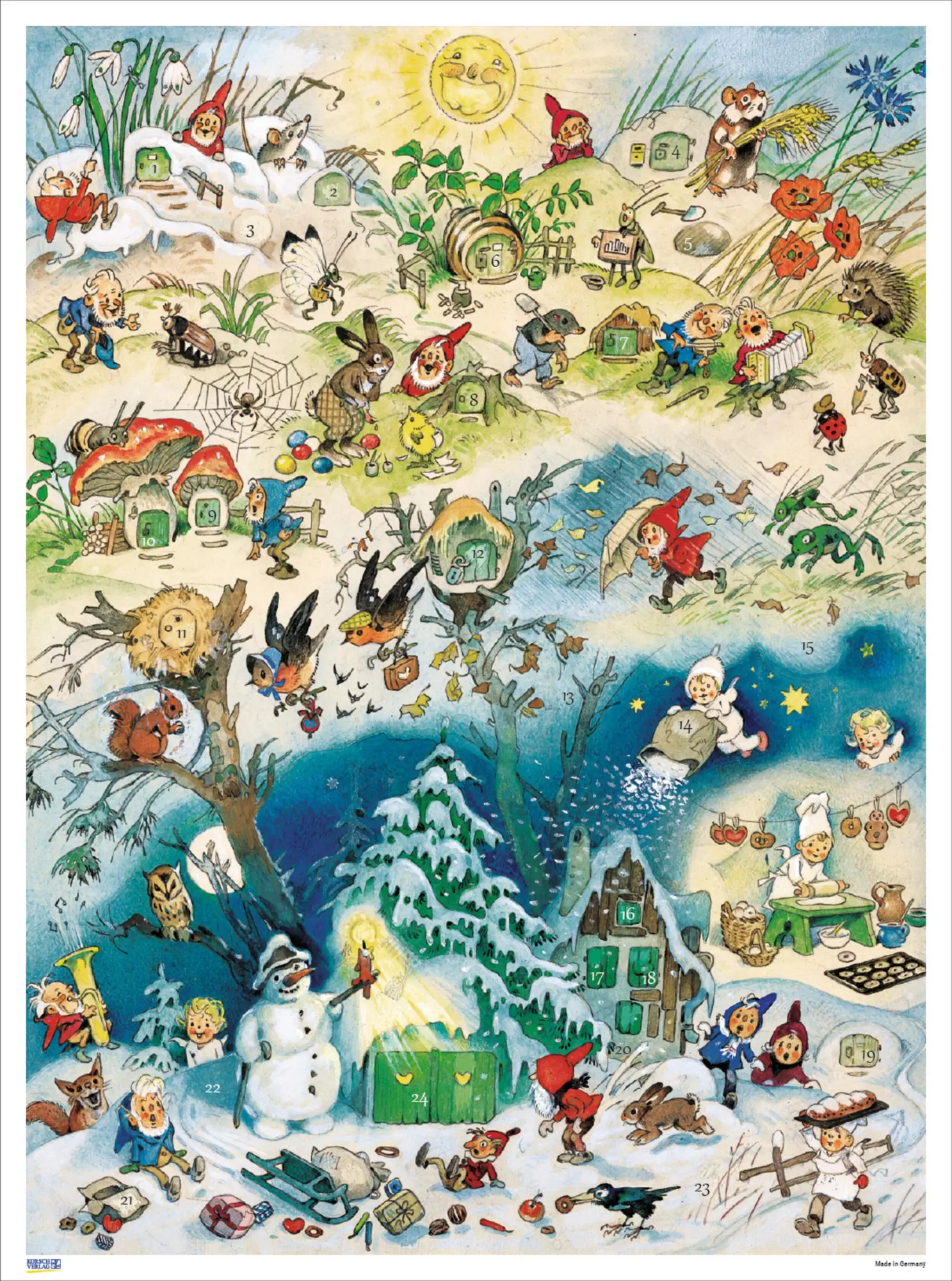 Cover: 9783731891901 | Adventskalender 'Vier Jahreszeiten' 29 x 39 cm | Verlag Korsch | 1 S.