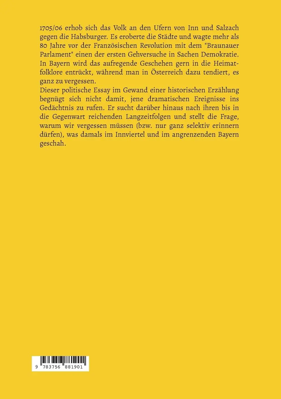 Rückseite: 9783756881901 | Revolution an Inn und Salzach | Karl Czasny | Taschenbuch | Paperback