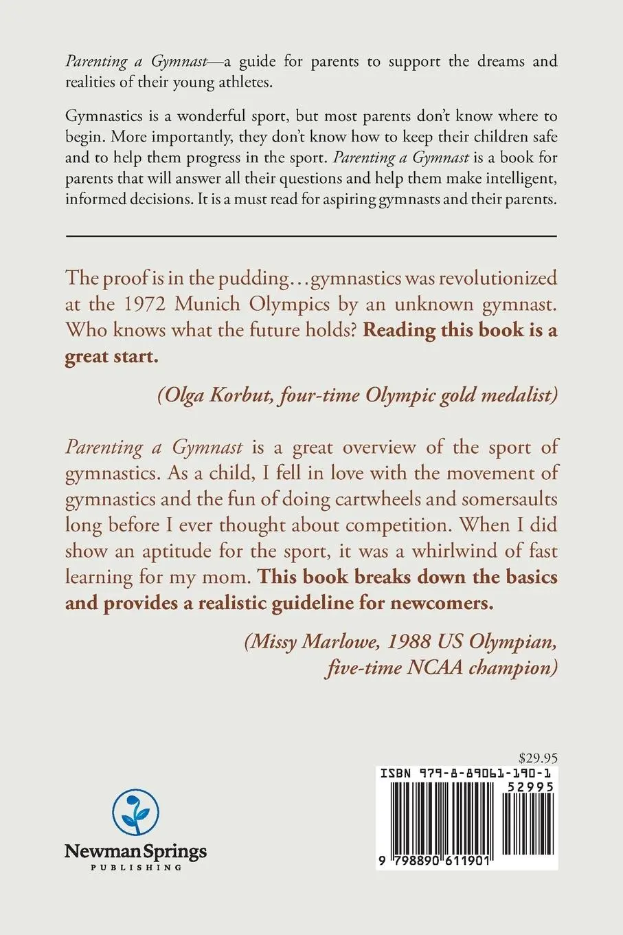 Rückseite: 9798890611901 | Parenting a Gymnast | Julie Fabsik-Swarts Cfre Cap Ceap | Taschenbuch