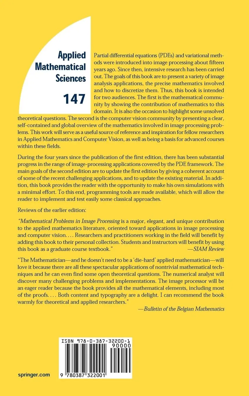 Rückseite: 9780387322001 | Mathematical Problems in Image Processing | Pierre Kornprobst (u. a.)