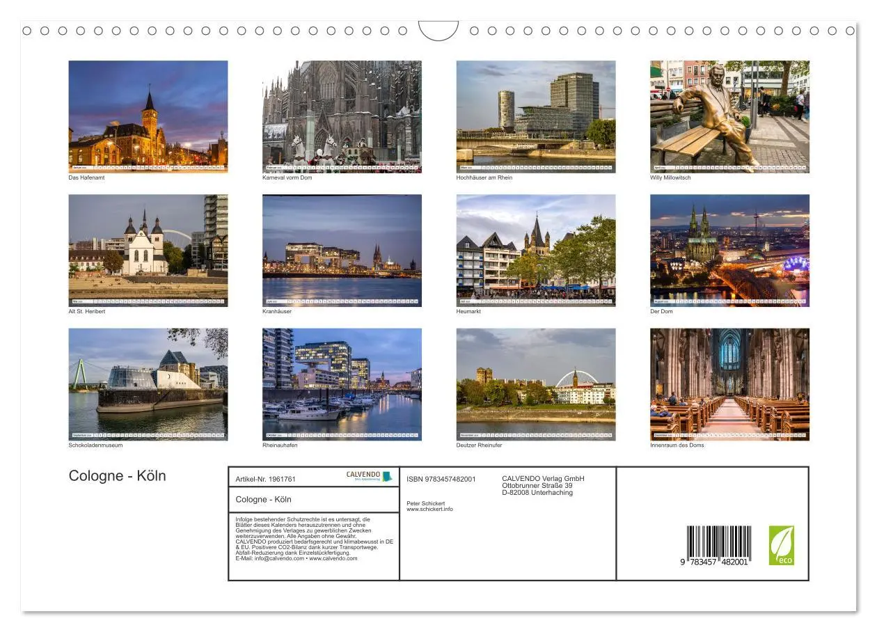 Bild: 9783457482001 | Cologne - Köln (Wandkalender 2026 DIN A3 quer), CALVENDO...