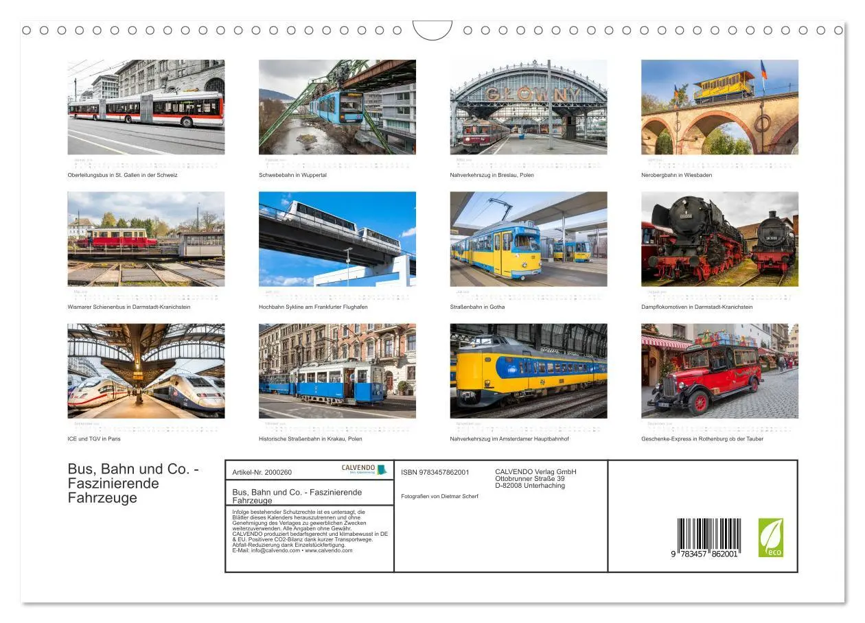 Bild: 9783457862001 | Bus, Bahn und Co. - Faszinierende Fahrzeuge (Wandkalender 2026 DIN...