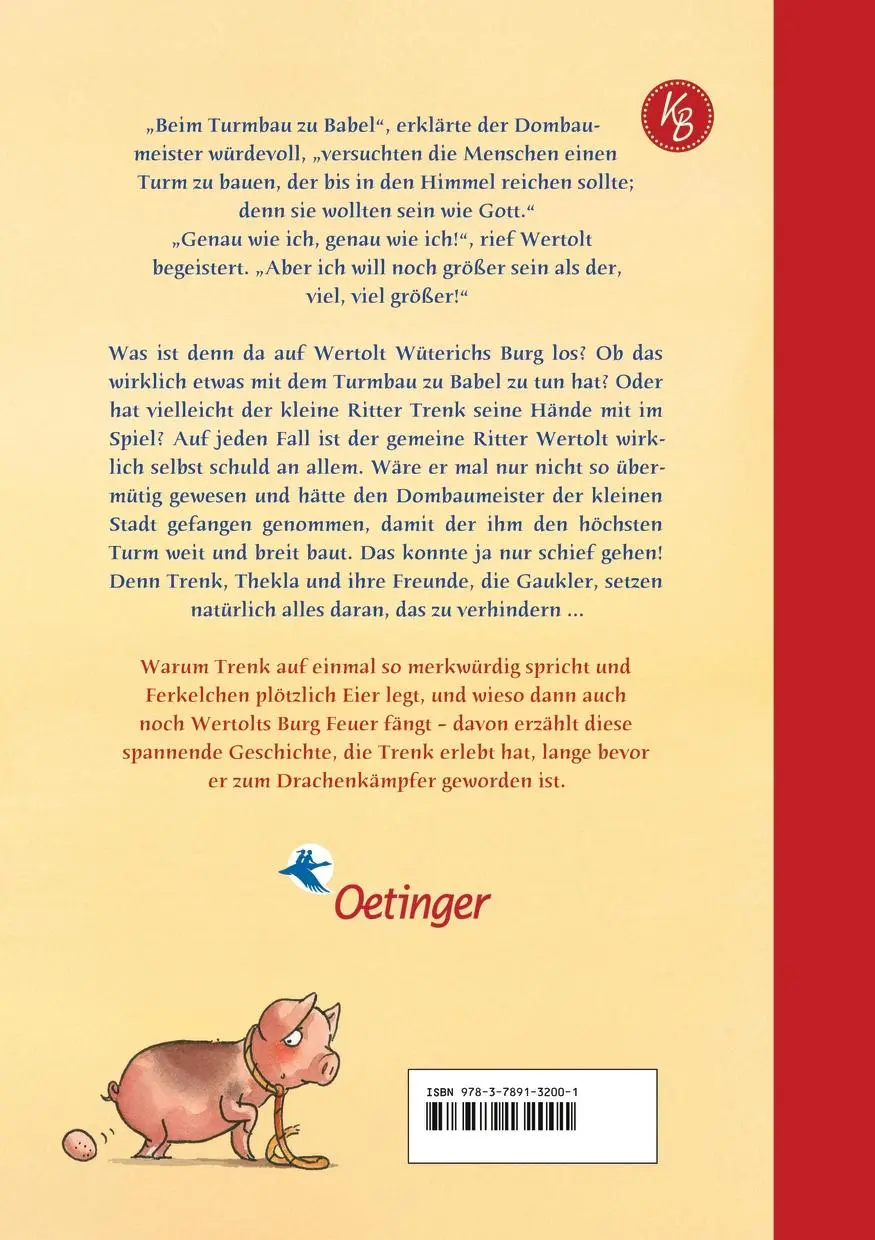 Rückseite: 9783789132001 | Der kleine Ritter Trenk und der Turmbau zu Babel | Kirsten Boie | Buch