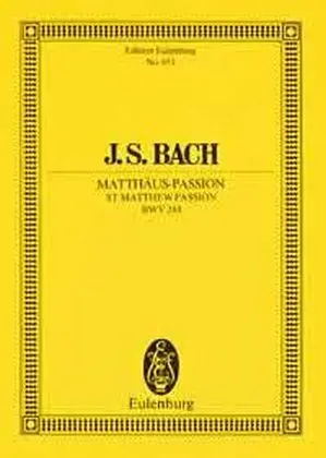 Cover: 9783795762001 | Matthäuspassion, BWV 244, Partitur | Johann Sebastian Bach | Deutsch
