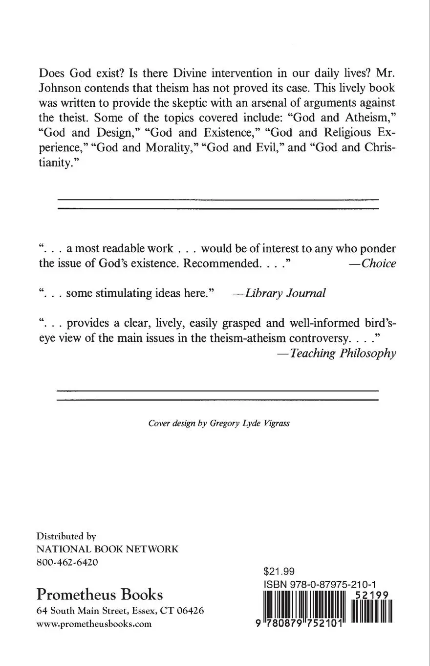 Rückseite: 9780879752101 | The Atheist Debater's Handbook | B. C. Johnson | Taschenbuch | 1983