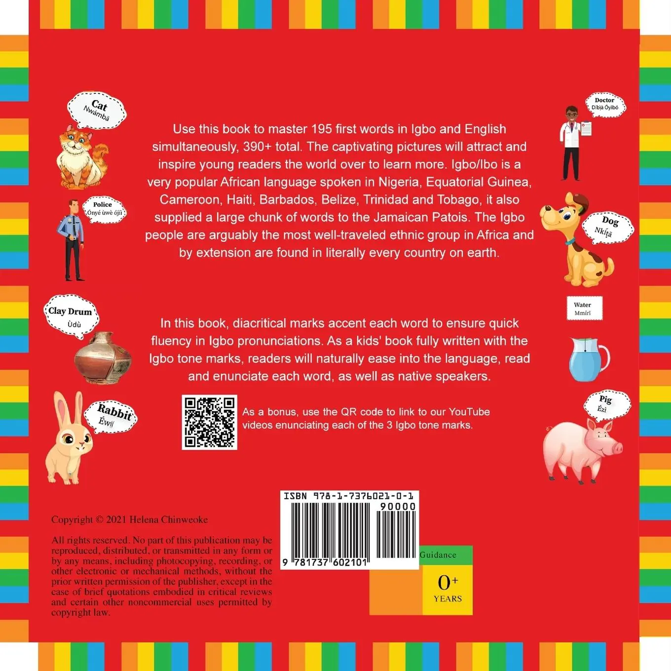 Rückseite: 9781737602101 | My Accented Bilingual Book of Igbo &amp; English Words | Helena Chinweoke