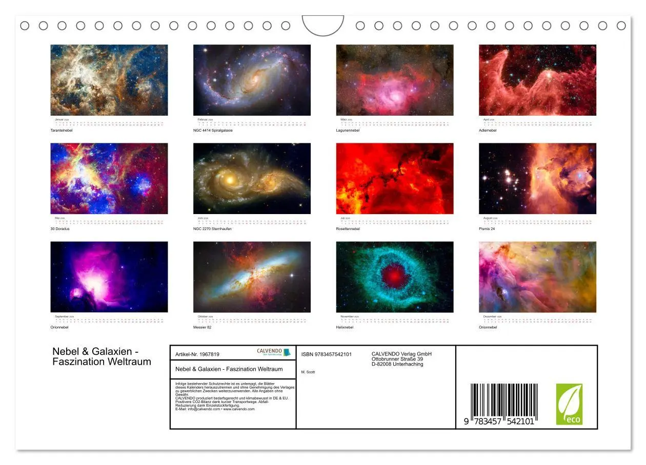 Bild: 9783457542101 | Nebel &amp; Galaxien - Faszination Weltraum (Wandkalender 2026 DIN A4...