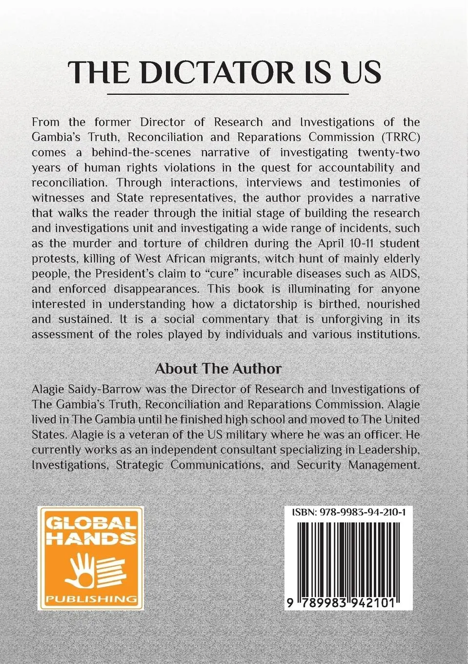 Rückseite: 9789983942101 | The Dictator is US | Alagie Saidy-Barrow | Taschenbuch | Englisch