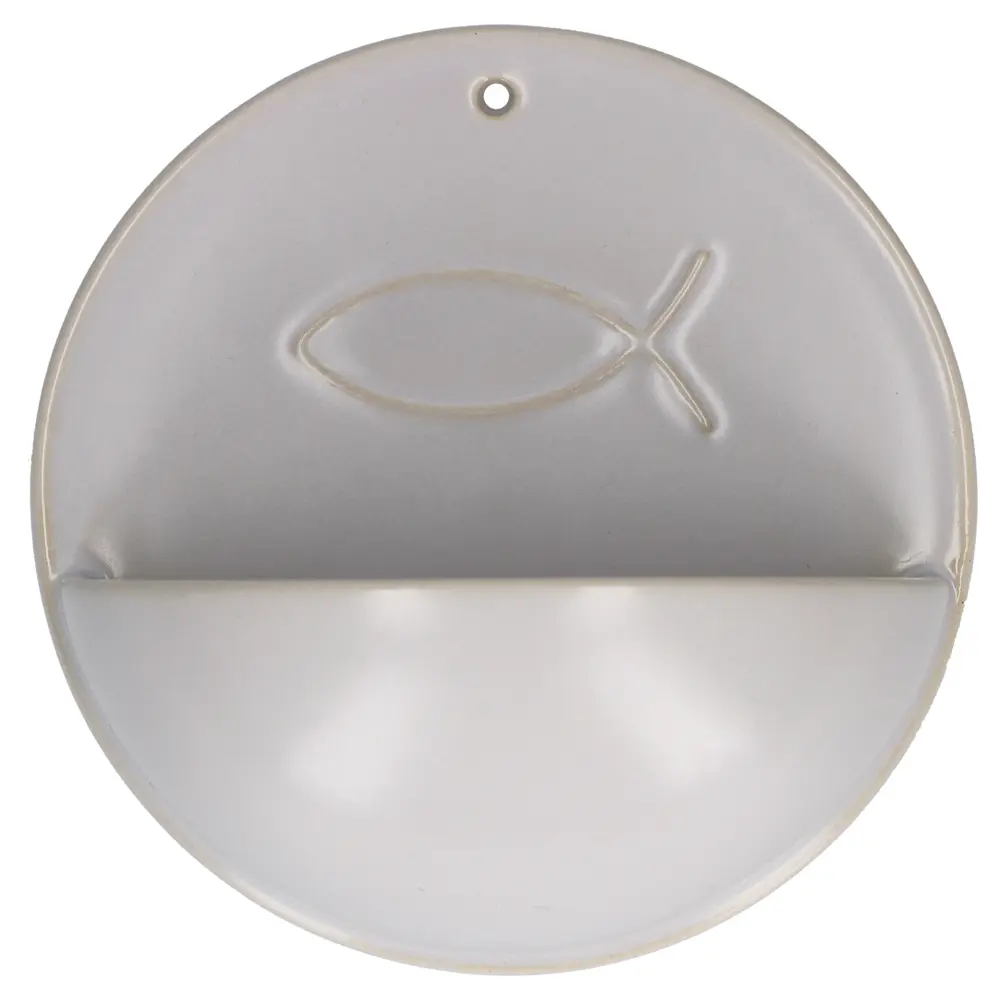 Weihwasserbecken aus Porzellan - Fisch