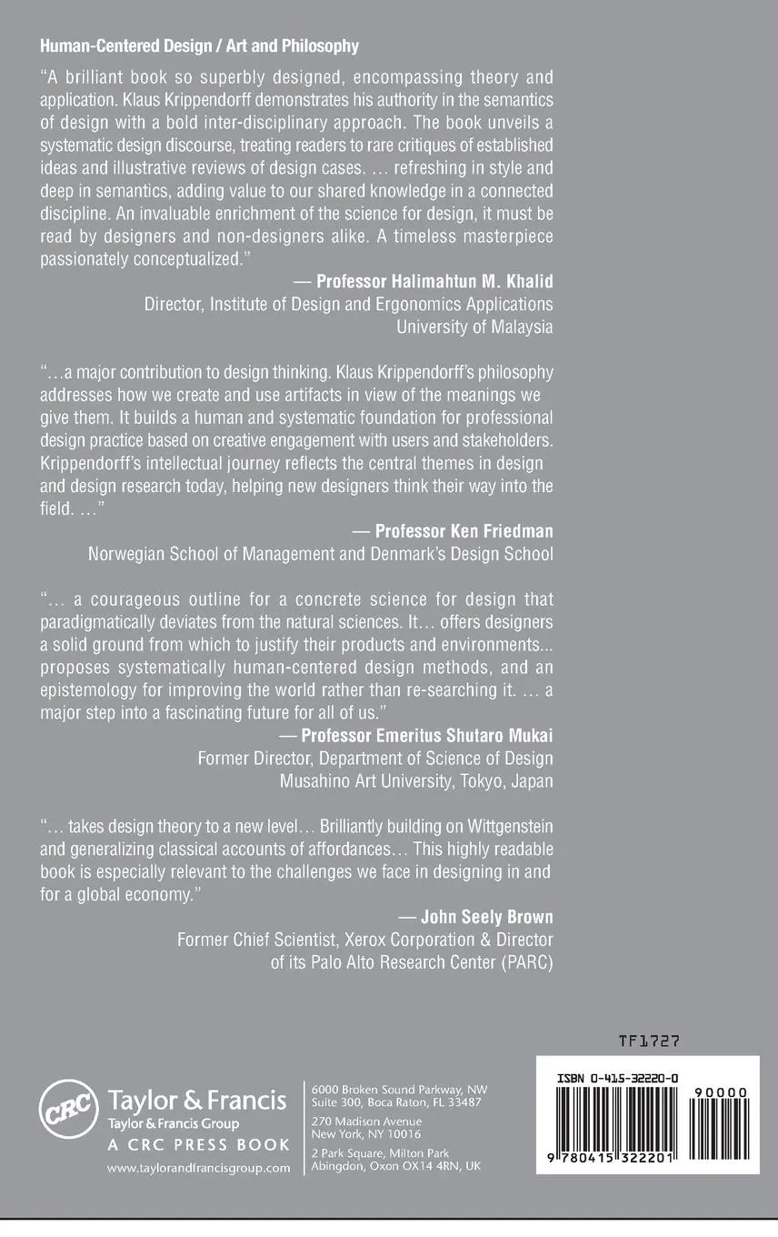 Rückseite: 9780415322201 | The Semantic Turn | A New Foundation for Design | Klaus Krippendorff