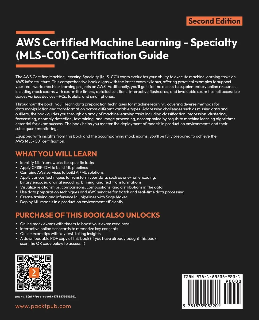 Rückseite: 9781835082201 | AWS Certified Machine Learning - Specialty (MLS-C01) Certification...