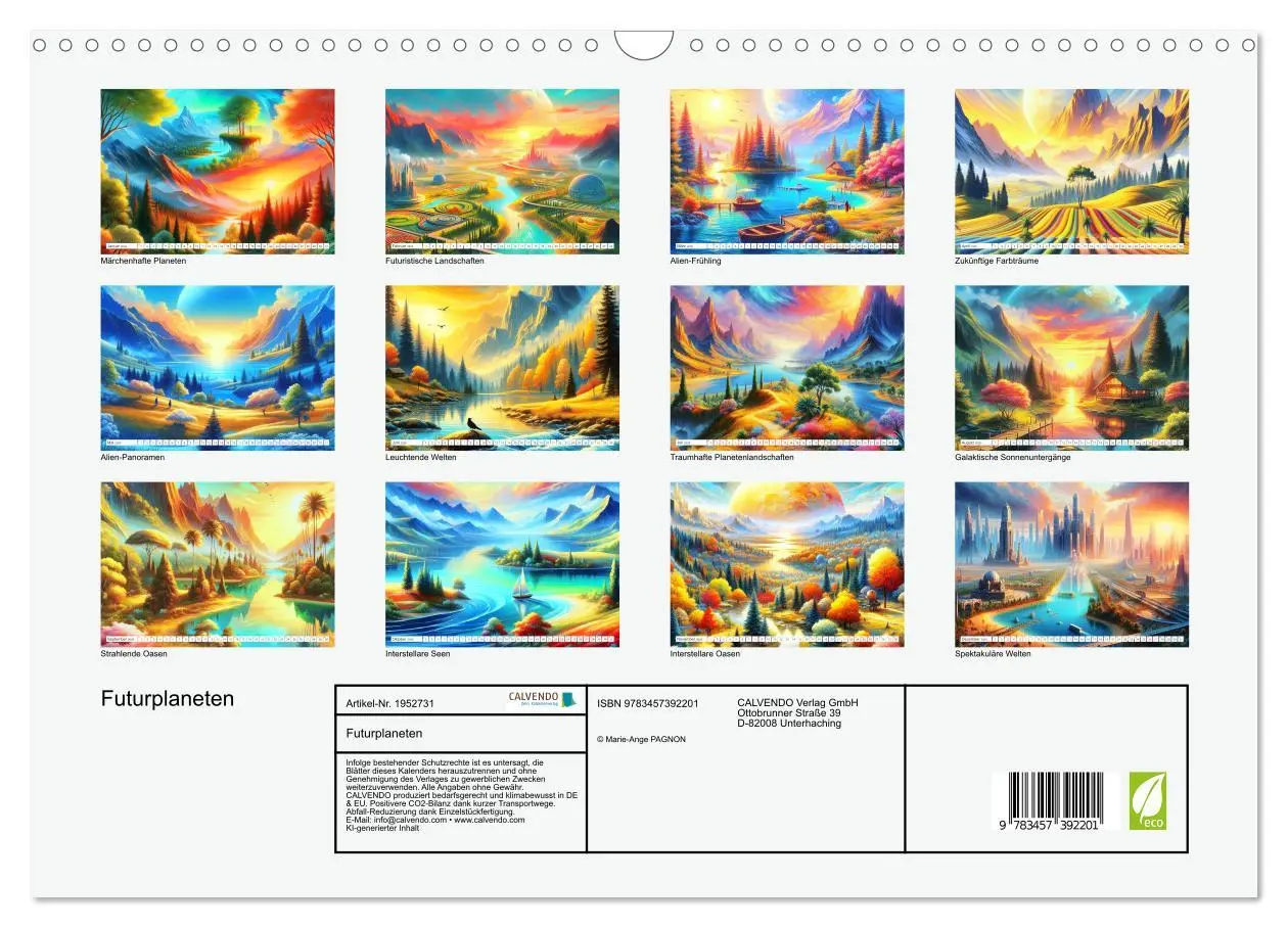 Bild: 9783457392201 | Futurplaneten (Wandkalender 2026 DIN A3 quer), CALVENDO Monatskalender