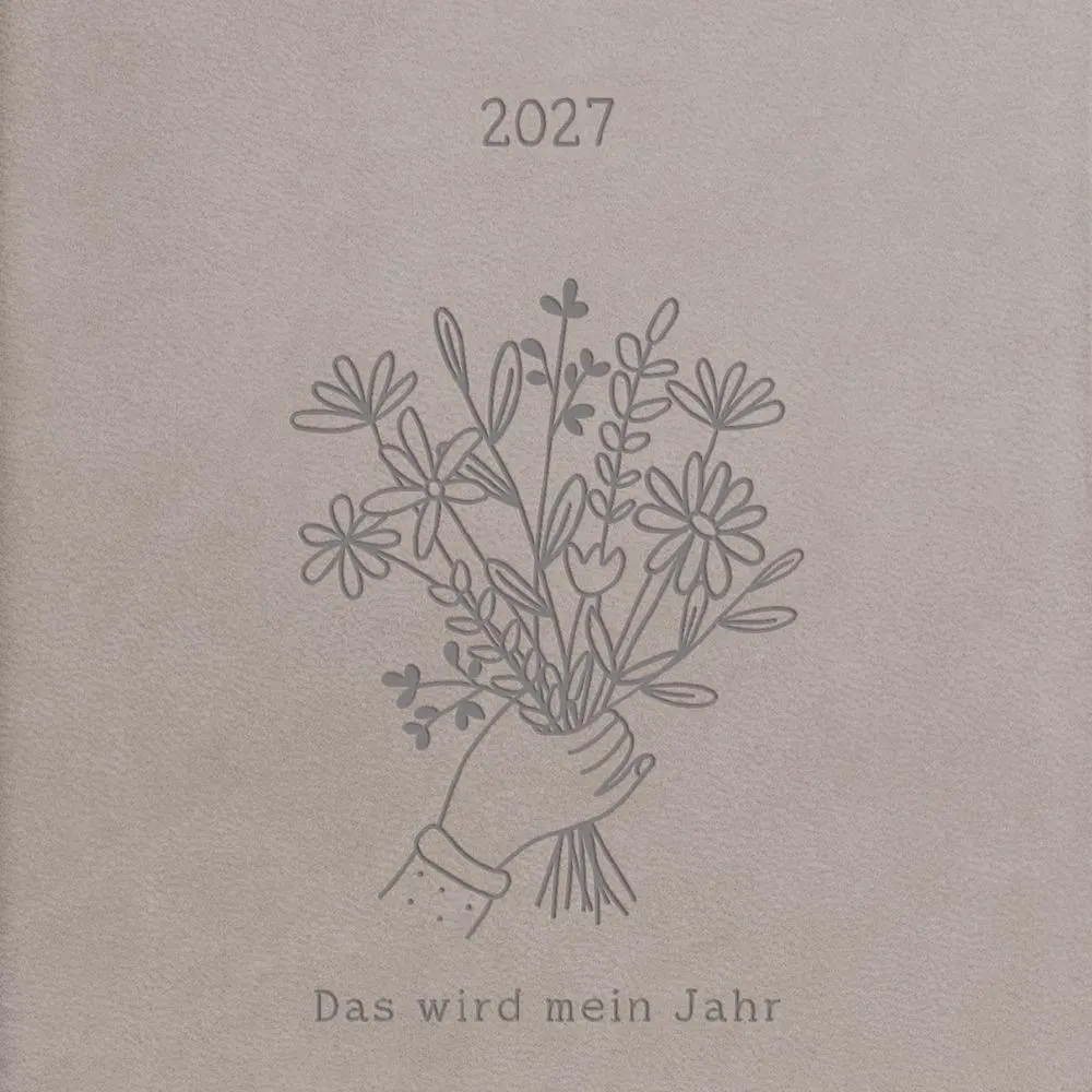Bild: 9783986362201 | Terminplaner Lederlook 2027 Taupe | Terminplaner Lederlook A6 | Buch