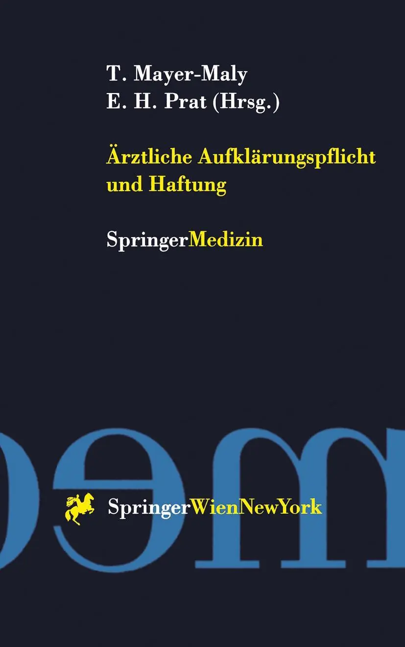 Cover: 9783211832301 | Ärztliche Aufklärungspflicht und Haftung | Enrique H. Prat (u. a.)