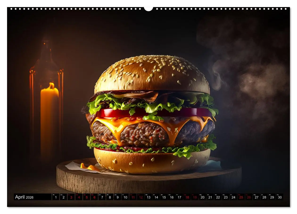 Bild: 9783457382301 | Burgerfood (hochwertiger Premium Wandkalender 2026 DIN A2 quer),...
