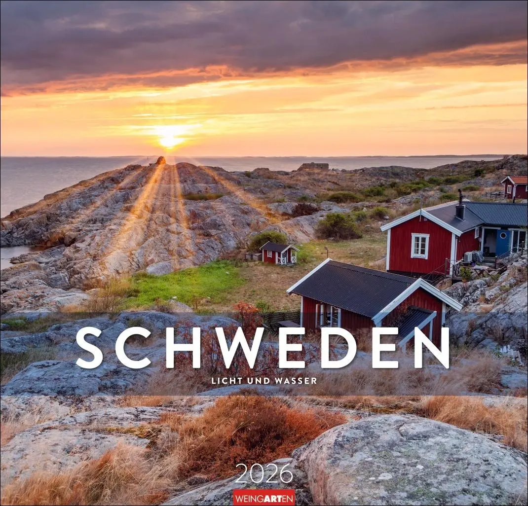 Cover: 9783839902301 | Schweden Kalender 2026 - Licht und Wasser | Kalender | Spiralbindung