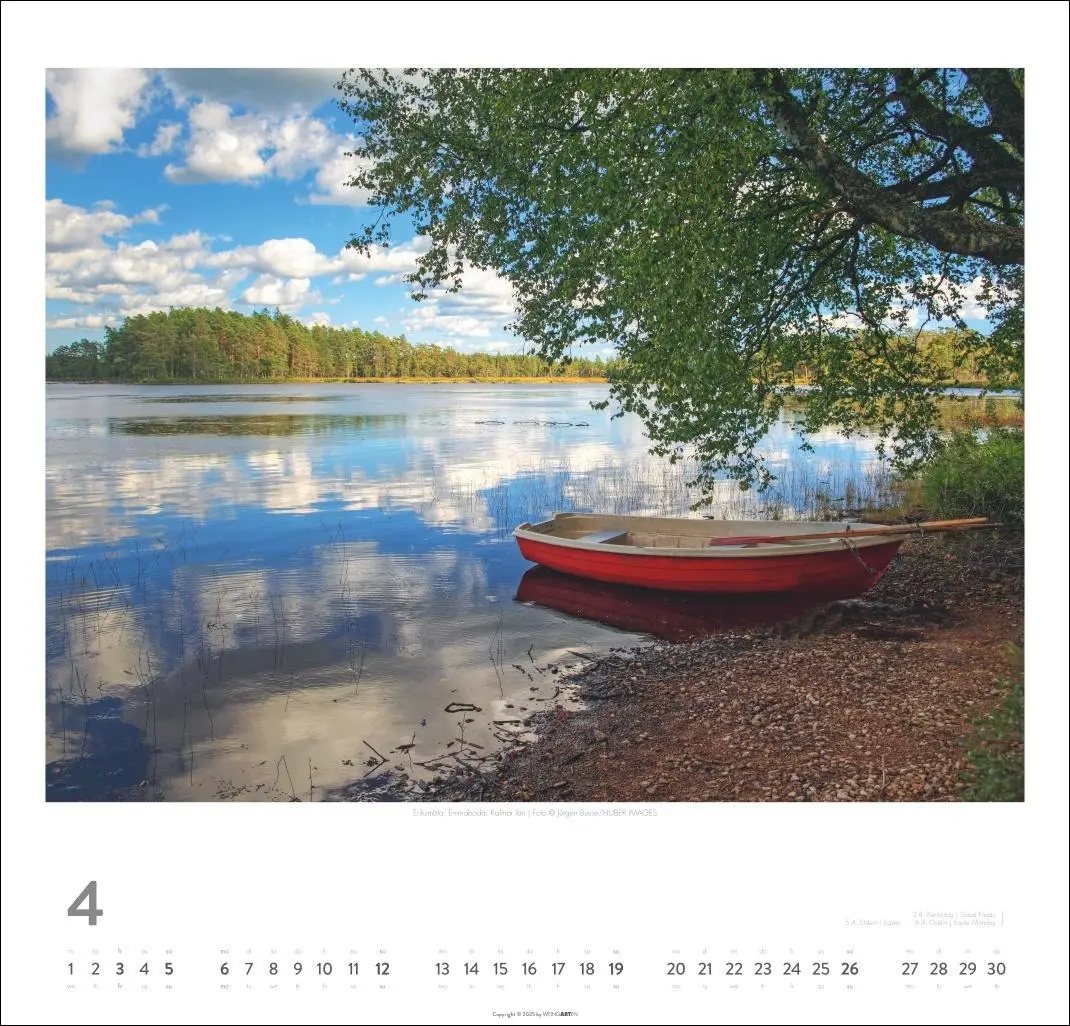 Bild: 9783839902301 | Schweden Kalender 2026 - Licht und Wasser | Kalender | Spiralbindung