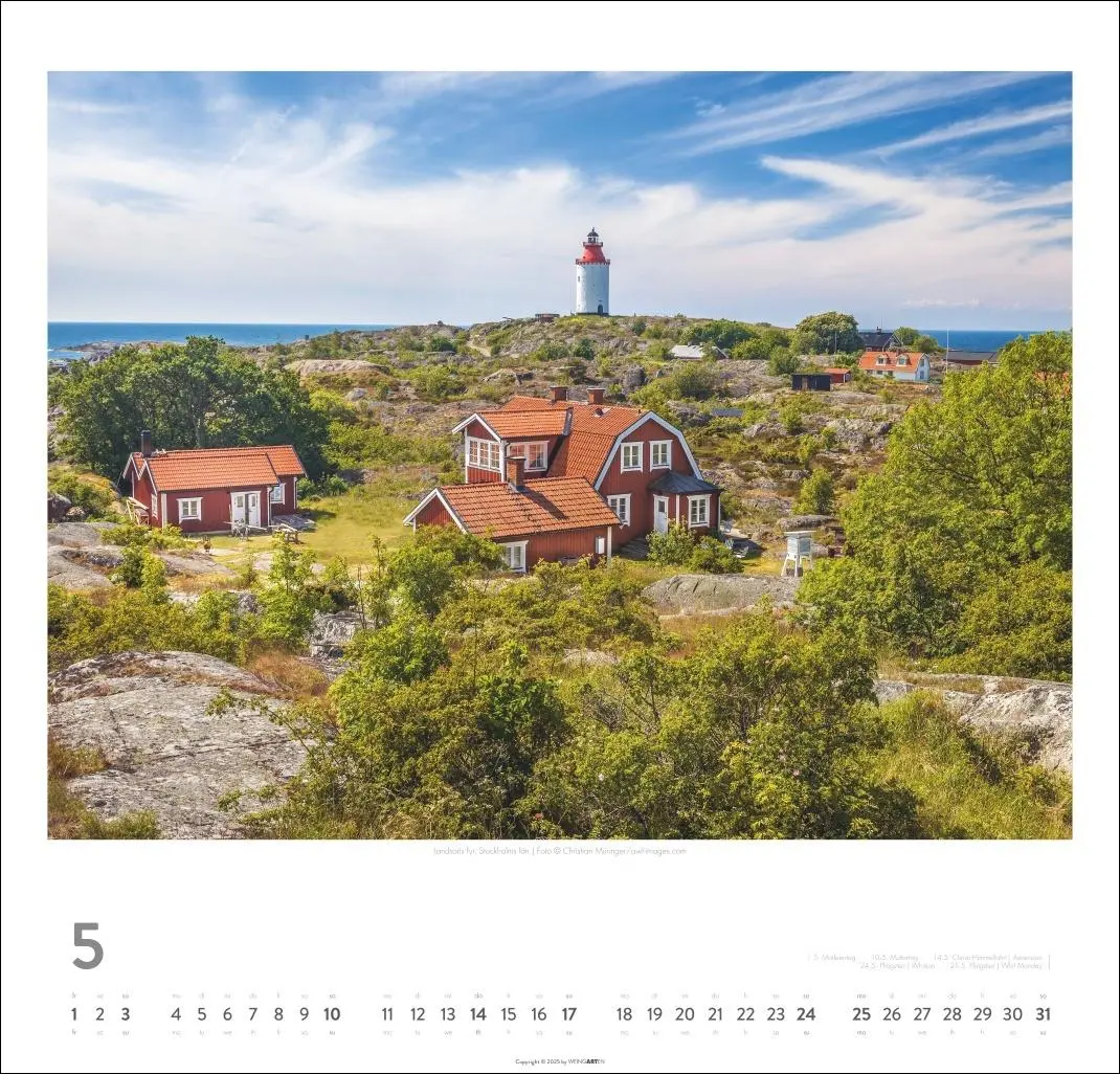 Bild: 9783839902301 | Schweden Kalender 2026 - Licht und Wasser | Kalender | Spiralbindung