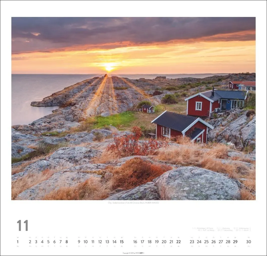 Bild: 9783839902301 | Schweden Kalender 2026 - Licht und Wasser | Kalender | Spiralbindung
