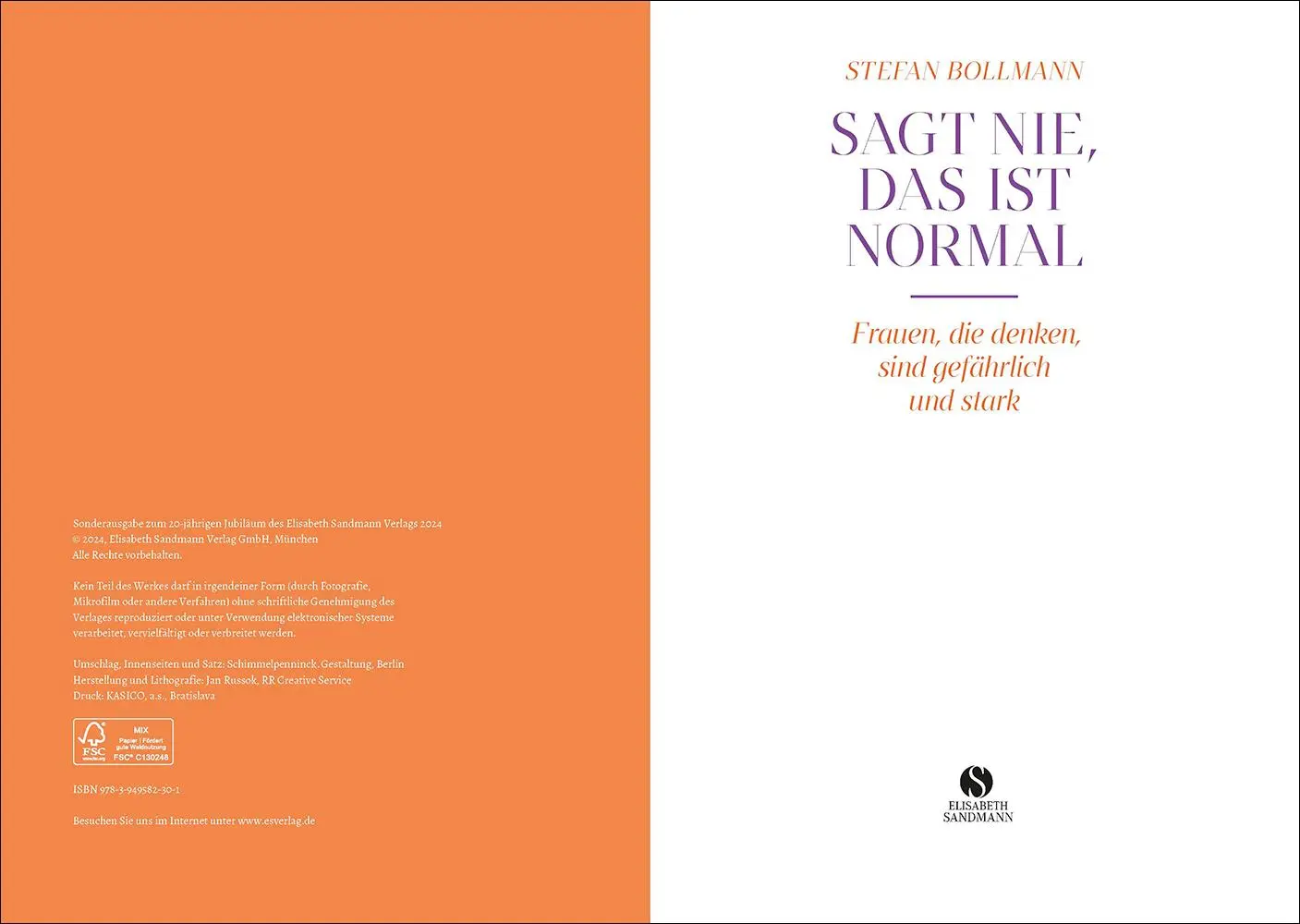 Bild: 9783949582301 | Sagt nie, das ist normal | Stefan Bollmann | Buch | 152 S. | Deutsch