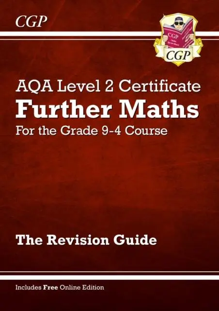 Cover: 9781789082401 | AQA Level 2 Certificate in Further Maths: Revision Guide (with...