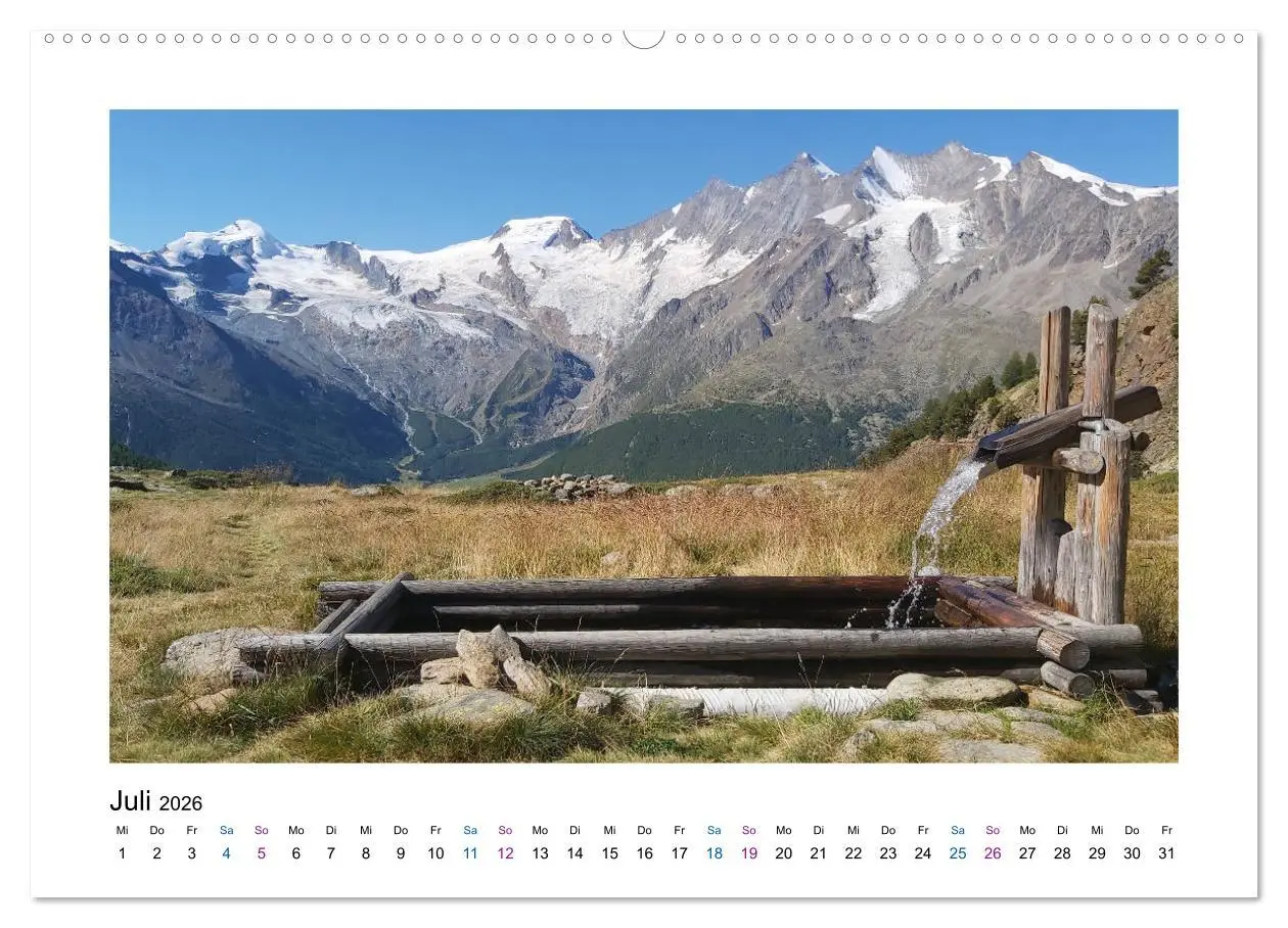 Bild: 9783457682401 | Perlen im Saastal Wallis Schweiz (hochwertiger Premium Wandkalender...