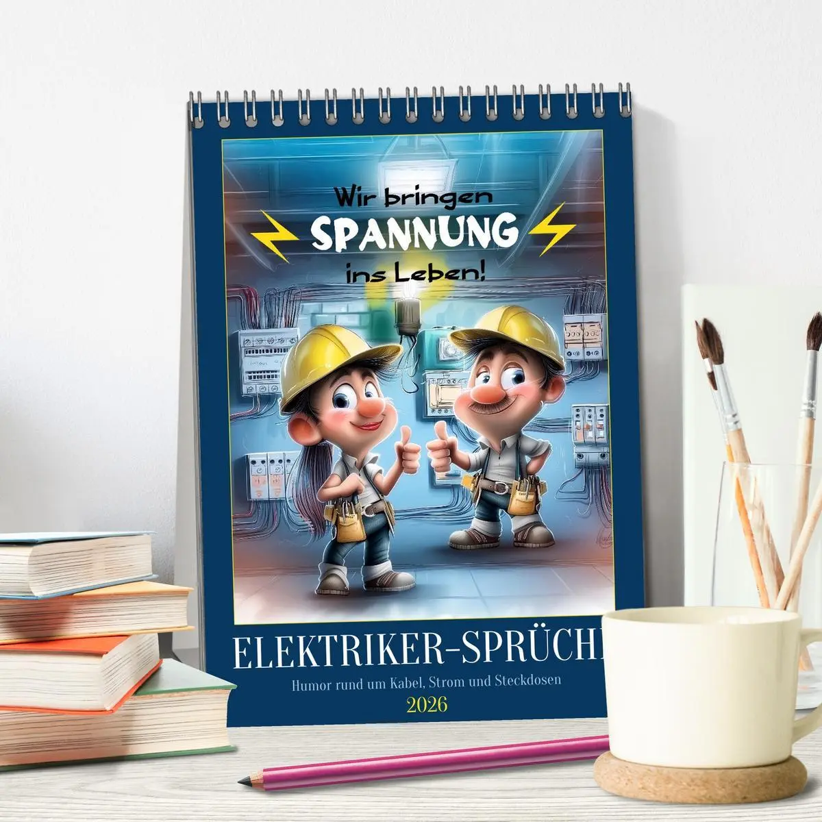 Bild: 9783516602401 | Elektrikersprüche (Tischkalender 2026 DIN A5 hoch), CALVENDO...