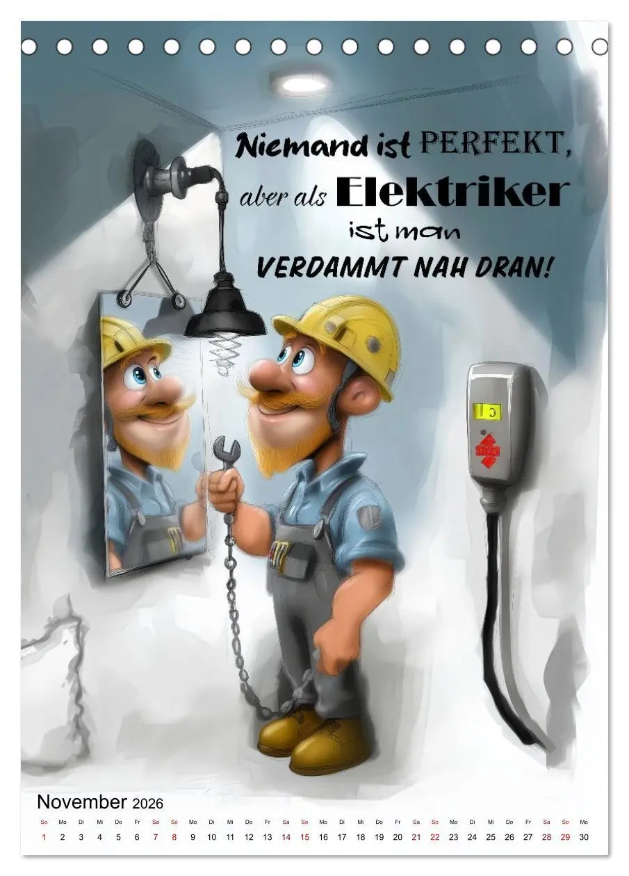Bild: 9783516602401 | Elektrikersprüche (Tischkalender 2026 DIN A5 hoch), CALVENDO...