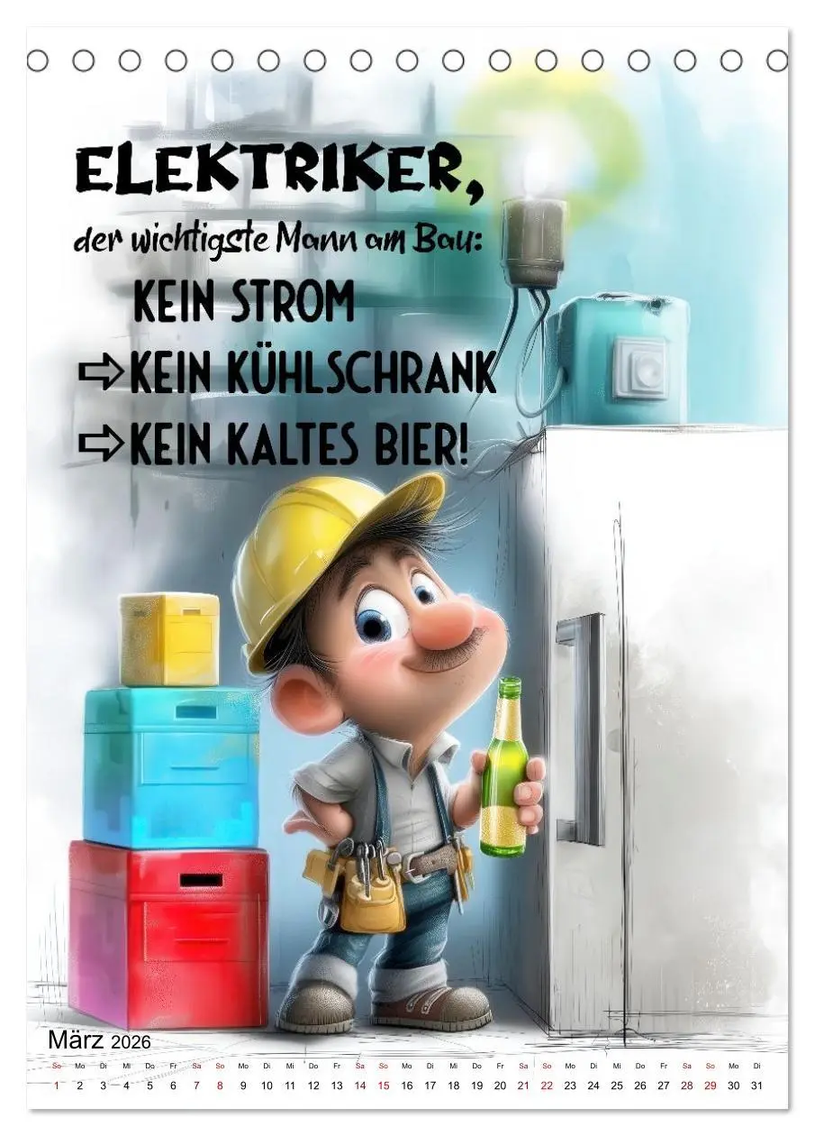 Bild: 9783516602401 | Elektrikersprüche (Tischkalender 2026 DIN A5 hoch), CALVENDO...